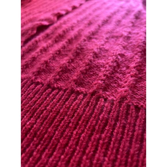 Sundance Sz L Alpine Kiss Cardigan Sweater Red Boho Cozy Grandma Christmas Soft - Picture 9 of 12